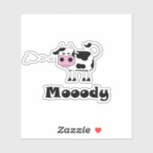 Mooody Custom-Cut Vinyl Sticker (Blatt)