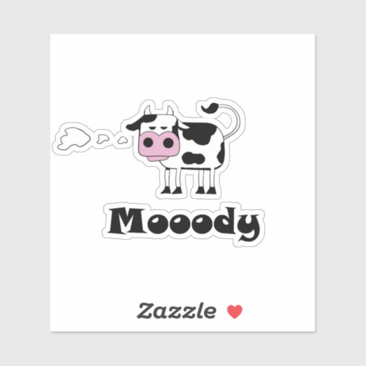 Mooody Custom-Cut Vinyl Sticker (Blatt)