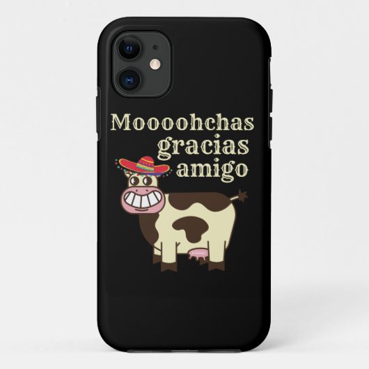 MOOOHCHAS GRACIAS AMIGO lustiges Cinco de mayo Kuh Case-Mate iPhone Hülle (Rückseite)