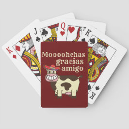 MOOOHCHAS GRACIAS AMIGO lustiges Cinco de mayo Kuh Spielkarten