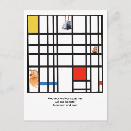 Mooosterpiece Mondrian Postkarte (Vorderseite)