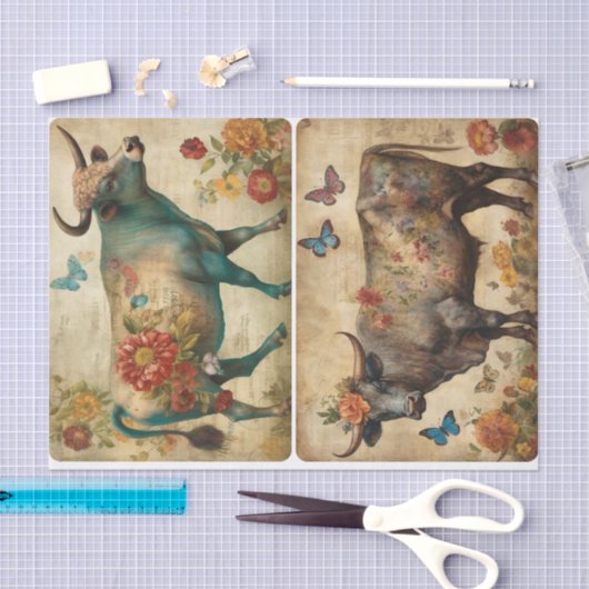 Moootiful Bulls Seidenpapier (Handwerk)