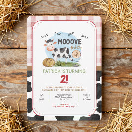 Mooove Farm Theme Geburtstagseinladung Einladung