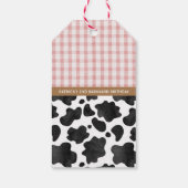 Mooove Over Birthday Favor Sticker Geschenkanhänger (Rückseite)