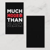 Moor American African Much Moor als Black Visitenkarte (Vorne/Hinten)