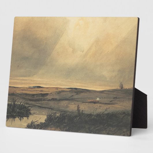 Moor mit Windmühle Fotoplatte (Seite)