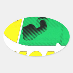 Moor Ovaler Aufkleber