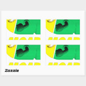 Moor Rechteckiger Aufkleber (Blatt)