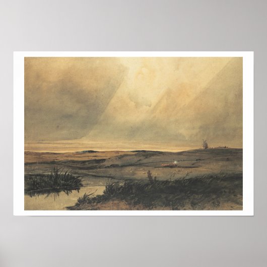 Moor with windmill poster (Vorne)