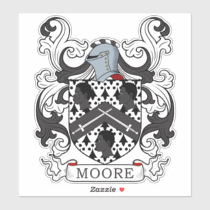 Moore Familienwappen Aufkleber