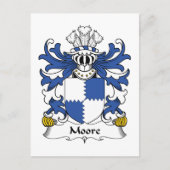 Moore Familienwappen Postkarte (Vorderseite)