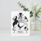 Moore Familienwappen Postkarte (Stehend Vorderseite)