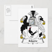 Moore Familienwappen Postkarte (Vorne/Hinten)