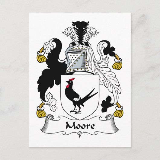 Moore Familienwappen Postkarte (Vorderseite)