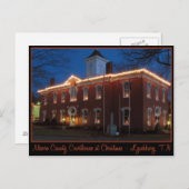 Moore Landkreis Courthouse at Night - Lynchburg, T Postkarte (Vorne/Hinten)