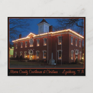 Moore Landkreis Courthouse at Night - Lynchburg, T Postkarte