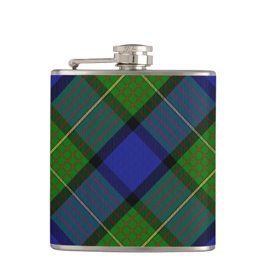 Moore/Muir Tartan-Flasche Flachmann (Vorderseite)