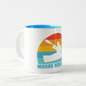 Moore Reservoir New Hampshire Kayak Zweifarbige Tasse (Vorderseite Links)