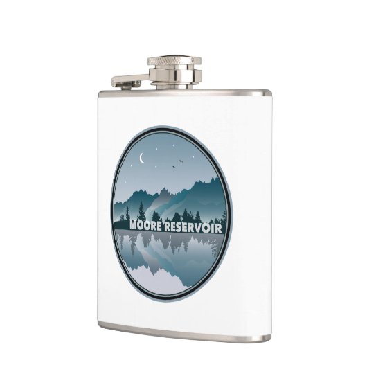 Moore Reservoir New Hampshire Reflection Flachmann (Links)