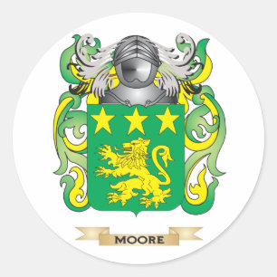 Moore-Wappen (Familienwappen) Runder Aufkleber