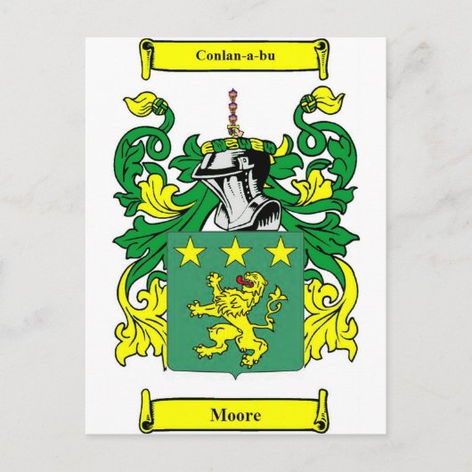 Moore-Wappen Postkarte (Vorderseite)