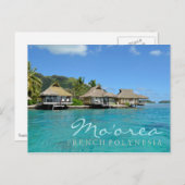 Moorea auf Französisch-Polynesien mit luxuriösen B Postkarte (Vorne/Hinten)