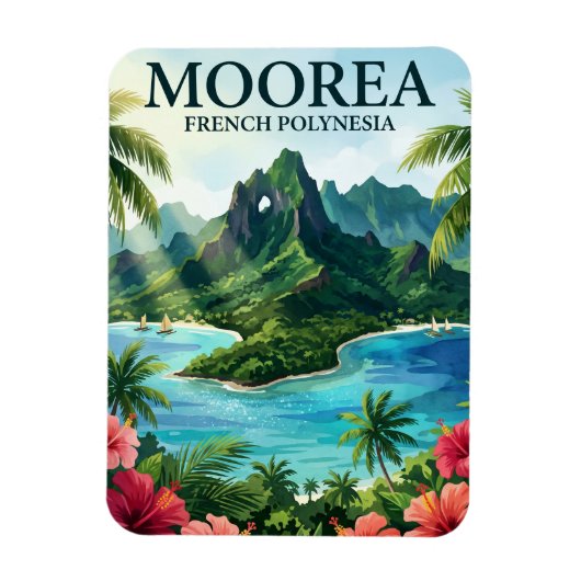 Moorea Französisch-Polynesien Magnet (Vertikal)
