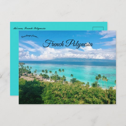 Mo'orea Französisch-Polynesien Postkarte (Vorne/Hinten)