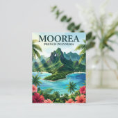 Moorea Französisch-Polynesien Postkarte (Stehend Vorderseite)