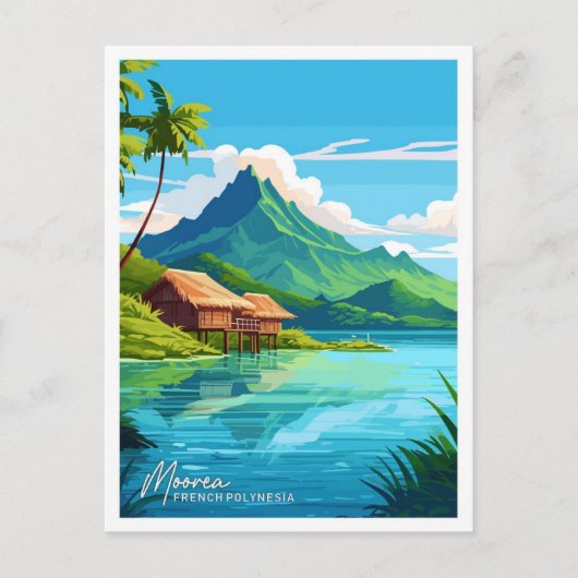 Moorea Französisch-Polynesien Reisevorführung Postkarte (Vorderseite)