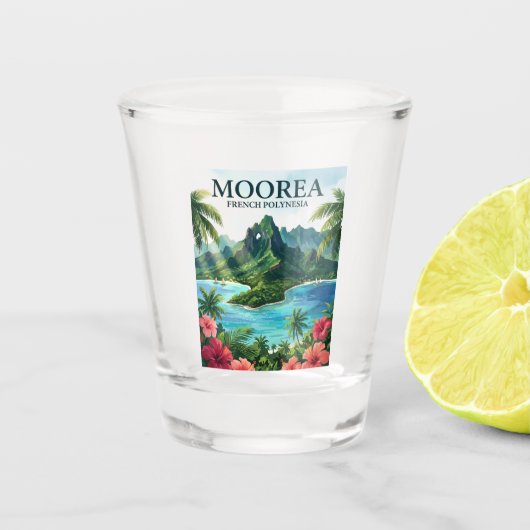 Moorea Französisch-Polynesien Schnapsglas (Vorderseite)