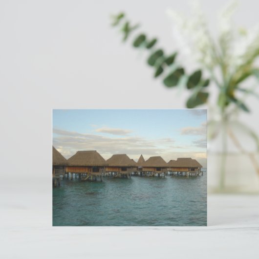 Moorea Huts in Dusk Postkarte (Stehend Vorderseite)