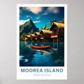 Moorea Insel Französisch Polynesien Reisen Print Poster (Vorne)
