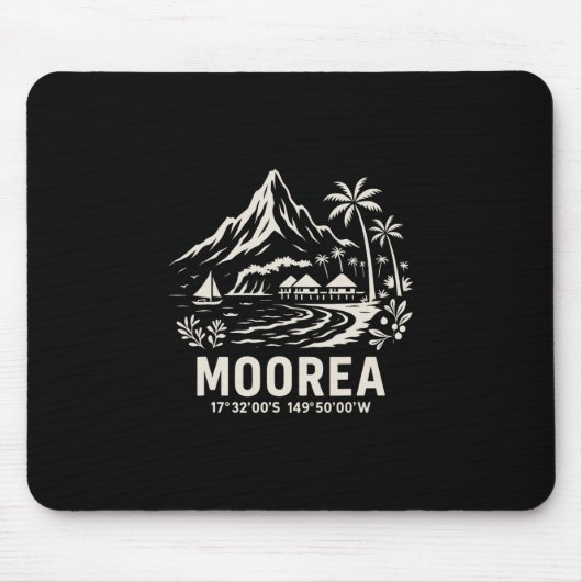 Moorea Island French Polynesia Beach Vacation  Mousepad (Vorne)
