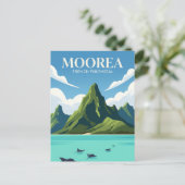 Moorea-Lagune Französisch-Polynesien Postkarte (Stehend Vorderseite)