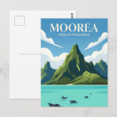 Moorea-Lagune Französisch-Polynesien Postkarte (Vorne/Hinten)