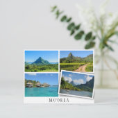 Moorea-Landschaften kollagen mit lockerem Bild Postkarte (Stehend Vorderseite)