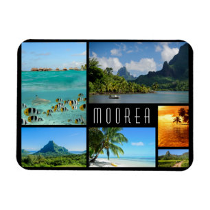 Moorea Landschaftsreise-Fotocollage Magnet