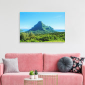 Moorea-Leinwand in tropischem Grün Leinwanddruck (Insitu (Wohnzimmer))