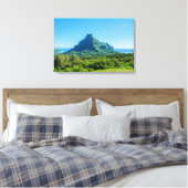 Moorea-Leinwand in tropischem Grün Leinwanddruck (Insitu (Schlafzimmer))