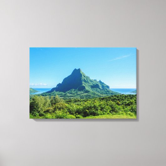 Moorea-Leinwand in tropischem Grün Leinwanddruck (Vorderseite)
