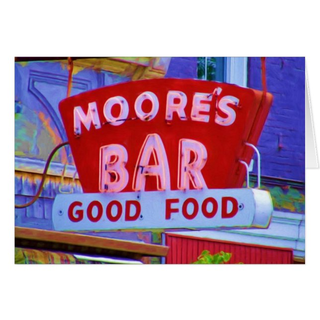 Moores Retro Zeichen Bar, Greencastle, Indiana (Vorderseite (Horizontal))