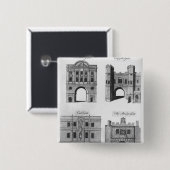 Moorgate, Cripplegate, Ludgate Bridgegate Button (Vorne & Hinten)