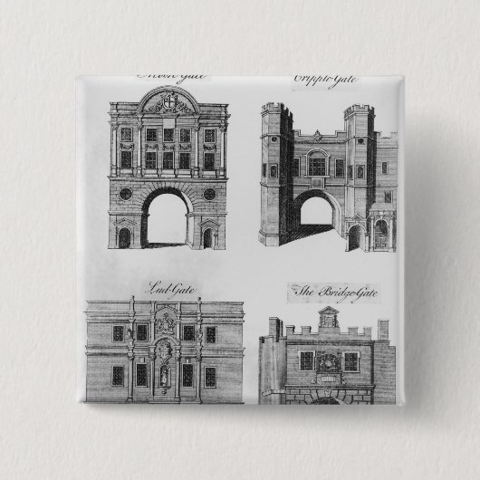 Moorgate, Cripplegate, Ludgate Bridgegate Button (Vorderseite)