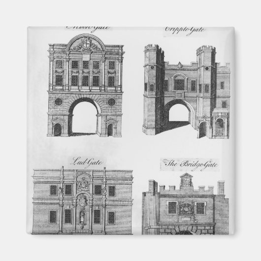 Moorgate, Cripplegate, Ludgate Bridgegate Magnet (Vorne)