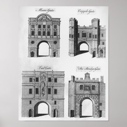 Moorgate, Cripplegate, Ludgate Bridgegate Poster (Vorne)