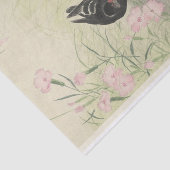 Moorhen zur blühenden Pflanze von Ohara Koson Seidenpapier (Ausschnitt)