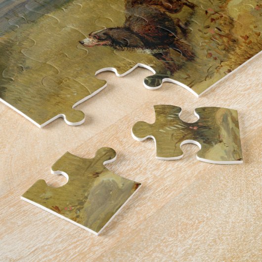 Moorhuhn-Schießen (Öl auf Leinwand) Puzzle (Seite)