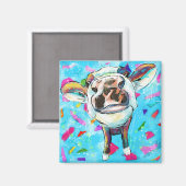 Moorific Doodle Tinte Kuh Magnet (Vorderseite/Rückseite)