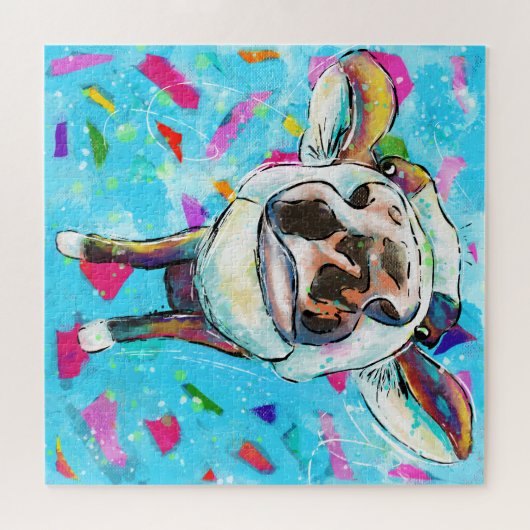 Moorific Doodle Tinte Kuh Puzzle (Horizontal)